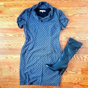 Evan Picone Grey Textured Bodycon Dress